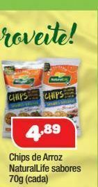 Costazul Supermercados Chips de arroz naturallife sabores 70g (cada) oferta