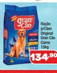 Ração p/cães original gran cão carne 15kg