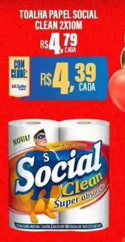 Carvalho Supermercado Toalha papel social clean 2x10m oferta