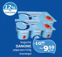 Cometa Supermercados logurte danone polpa zero 510g (morango) oferta