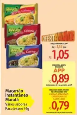 Atacadão Macarrão instantâneo maratá vários sabores oferta