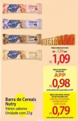 Atacadão Barra de Cereais Nutry Vários sabores oferta