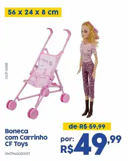 Casa Freitas Boneca com Carrinho oferta