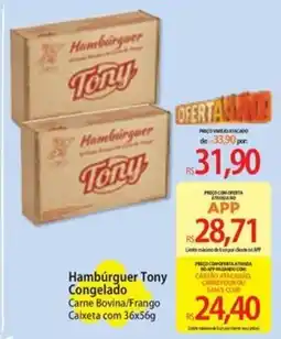 Atacadão Hambúrguer tony congelado oferta