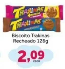 Shibata Supermercados Biscoito Trakinhas Recheado oferta