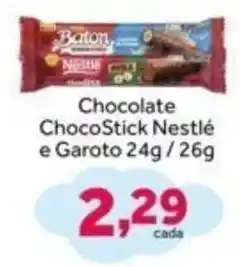 Shibata Supermercados Chocolate ChocoStick Nestlé e Garoto oferta