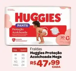 Shibata Supermercados Fraldas Huggies Proteção Acolchoada Mega oferta