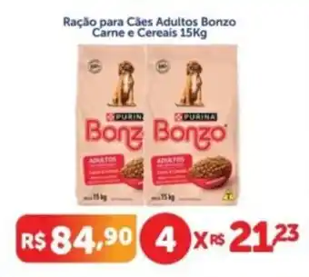 Ração para Cães Adultos Bonzo Carne e Cereais