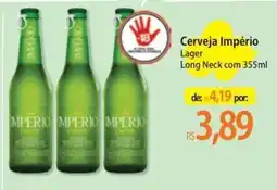 Atacadão Cerveja Império Lager Long Neck oferta