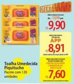 Atacadão Toalha Umedecida Piquitucho oferta