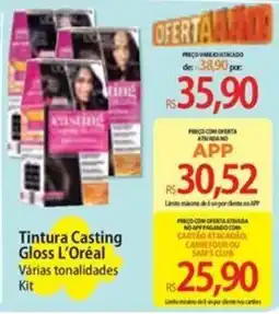 Atacadão Tintura Casting Gloss L'Oréal Várias tonalidades Kit oferta