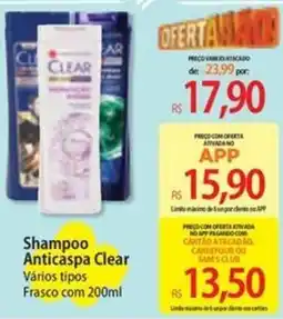 Atacadão Shampoo Anticaspa Clear Vários tipos oferta