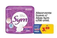 Tonin Superatacado Sym - absorvente suave c/abas c/08 unid oferta