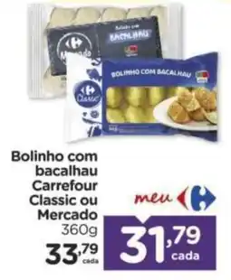 Carrefour Bolinho com bacalhau oferta