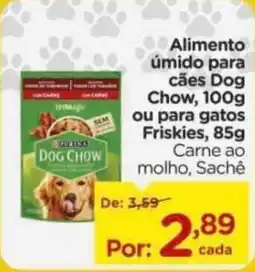 Carrefour Alimento úmido para cães dog chow ou para gatos friskies oferta