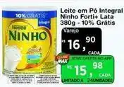Max Atacadista Nestlé - leite em pó integral ninho forti+ lata oferta