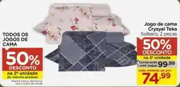 Carrefour Jogo de cama Crysyal Teka oferta