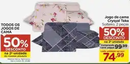 Carrefour Jogo de cama Crysyal Teka oferta