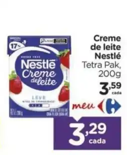 Carrefour Creme de leite Nestlé oferta