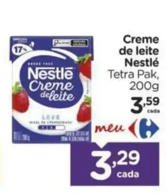 Carrefour Creme de leite nestlé oferta