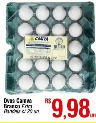 Fort Atacadista Ovos camva branco extra bandeja c/ 20 un. oferta