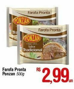 Fort Atacadista Farofa pronta ponzan 500g oferta