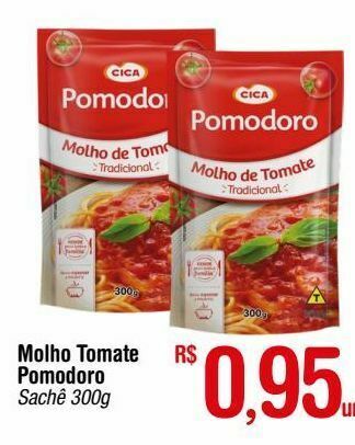 Fort Atacadista Molho tomate pomodoro sachê 300g oferta