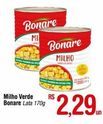 Fort Atacadista Milho verde bonare lata 170g oferta