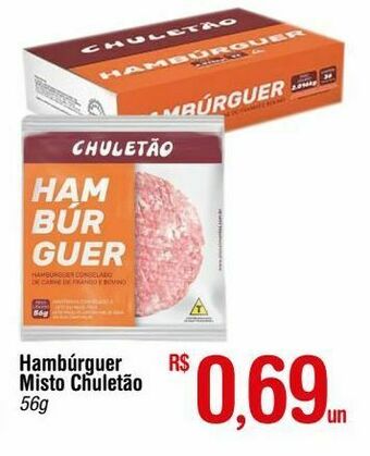 Fort Atacadista Hambúrguer misto chuletão 56g oferta