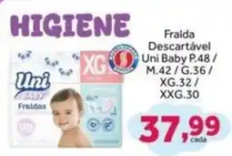 Shibata Supermercados Fralda descartável uni baby oferta