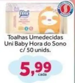Shibata Supermercados Toalhas umedecidas uni baby hora do sono oferta