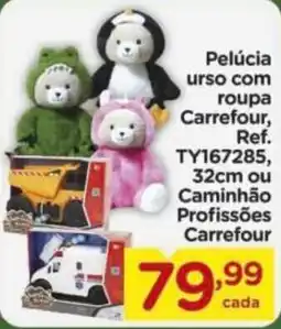 Carrefour Pelúcia urso com roupa oferta