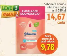 Sonda Sabonete liquido johnson's baby oferta