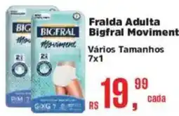 Supermercados Mateus Fralda Adulta Bigfral Movement oferta