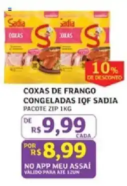 Assaí Atacadista Coxas de frango congeladas iqf sadia oferta