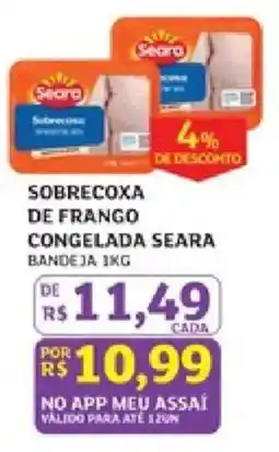 Assaí Atacadista Sobrecoxa de frango congelada seara oferta