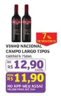 Assaí Atacadista vinho nacional campo largo tipos oferta