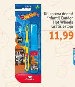 Sonda Kit escova dental infantil Condor Hot Wheels oferta