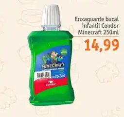 Sonda Enxaguante bucal infantil condor minecraft oferta