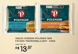 Bistek Supermercados Queijo cheddar polenghi fatiado tradicional/light oferta