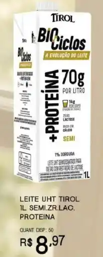 Bistek Supermercados Leite uht tirol 1l semi.zr.lac. proteina oferta