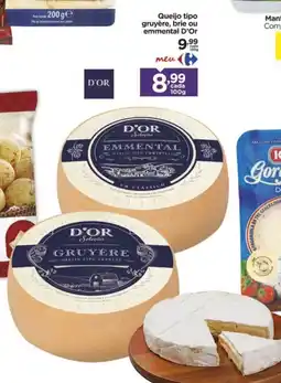 Carrefour Queijo tipo gruyère, brie ou emmental d'or oferta