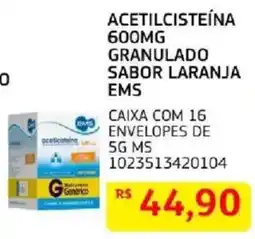 Assaí Atacadista acetilcisteína 600mg granulado sabor laranja oferta