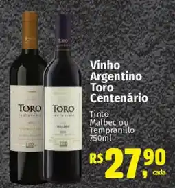 Supermercados Mateus Vinho Argentino Toro Centenário oferta