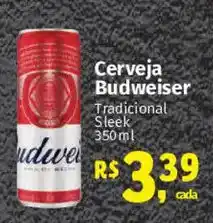 Supermercados Mateus Cerveja Budweiser Tradicional Sleek oferta