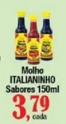 Supermercados Unidos Molho italianinho sabores oferta
