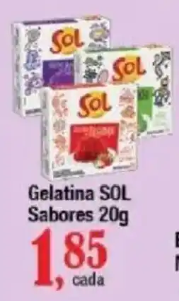 Supermercados Unidos Gelatina sol sabores oferta