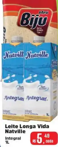 Supermercados Mateus Leite longa vida natville integral oferta