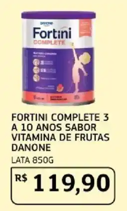 Assaí Atacadista Fortini complete 3 a 10 anos sabor vitamina de frutas danone oferta