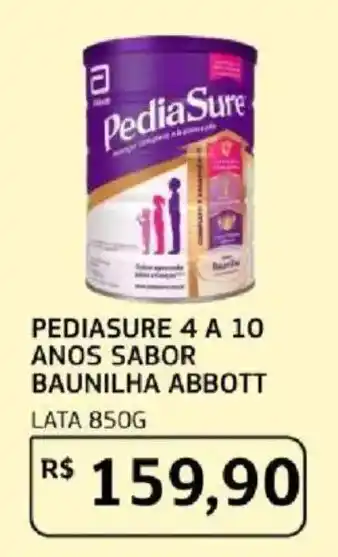 PediaSure 4 a 10 anos sabor baunilha abbott